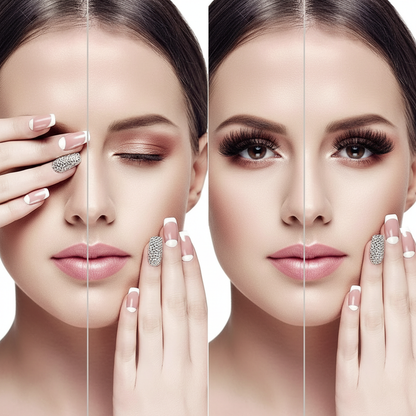 2 Pairs Magnetic Eyelashes - No Glue Needed, Natural 3D Effect, Waterproof & Reusable False Lashes (Easy Application)