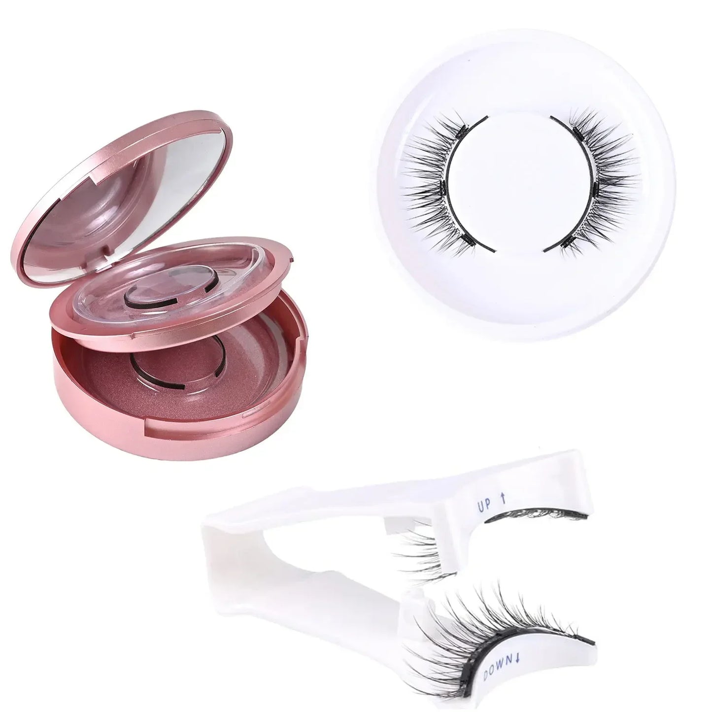 2 Pairs Magnetic Eyelashes - No Glue Needed, Natural 3D Effect, Waterproof & Reusable False Lashes (Easy Application)