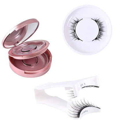 2 Pairs Magnetic Eyelashes - No Glue Needed, Natural 3D Effect, Waterproof & Reusable False Lashes (Easy Application)