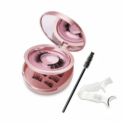 2 Pairs Magnetic Eyelashes - No Glue Needed, Natural 3D Effect, Waterproof & Reusable False Lashes (Easy Application)